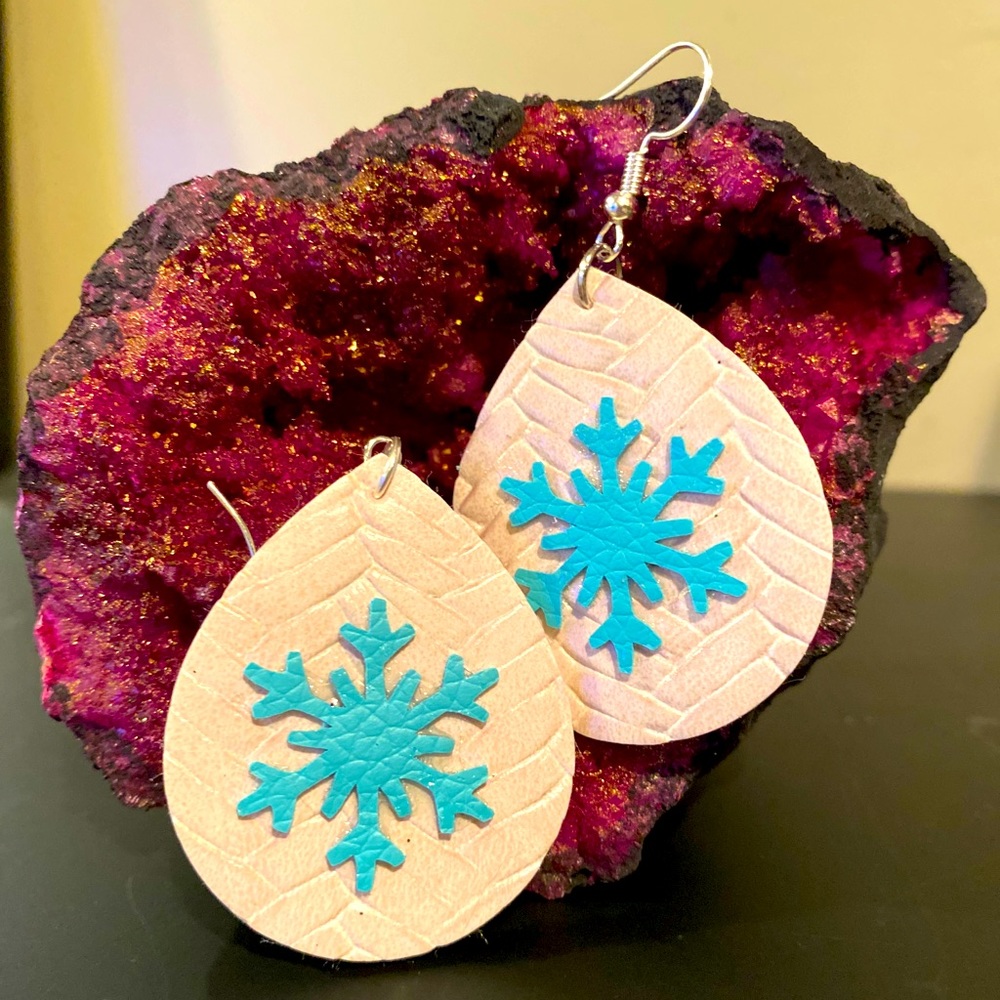 Faux leather earrings